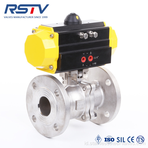 API DIN JIS Pneumatic Actuator Flanged Ball Valve